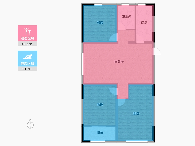 山东省-潍坊市-郡园-86.40-户型库-动静分区