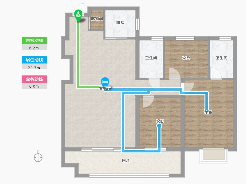 山东省-临沂市-融创·未来壹号-102.09-户型库-动静线