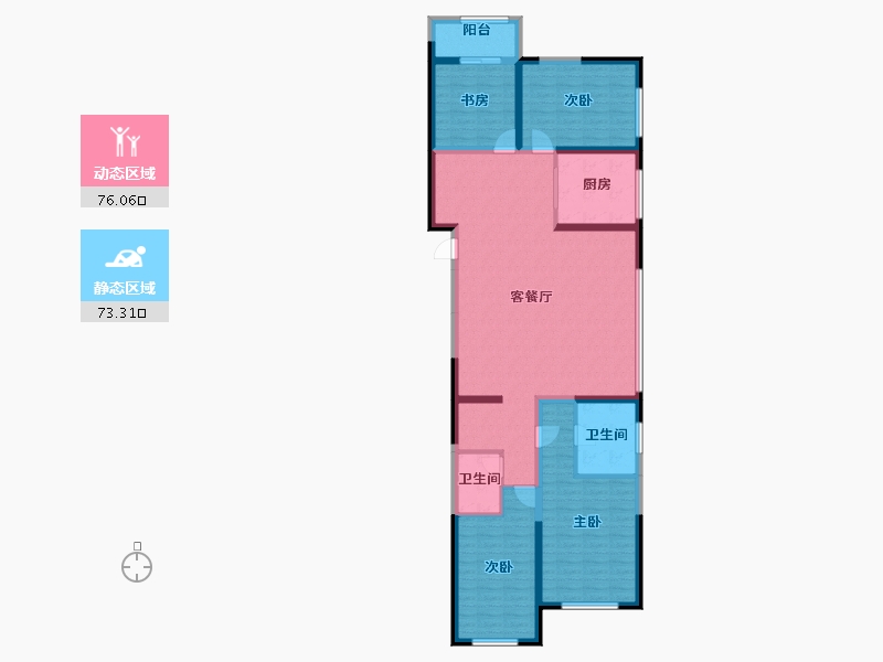 河北省-石家庄市-新兴熙园-135.06-户型库-动静分区