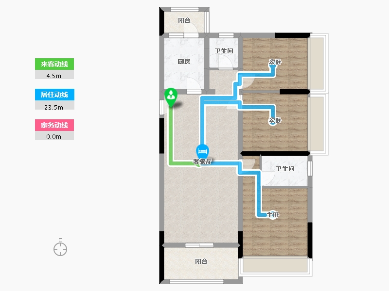 河南省-信阳市-半山学府-98.64-户型库-动静线