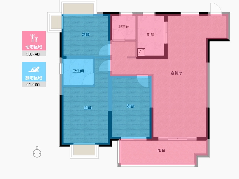 安徽省-合肥市-海尔产城创智慧公馆-90.00-户型库-动静分区