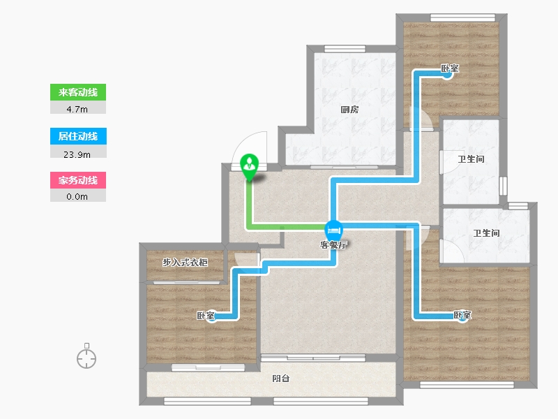 山东省-烟台市-融创壹品-108.74-户型库-动静线