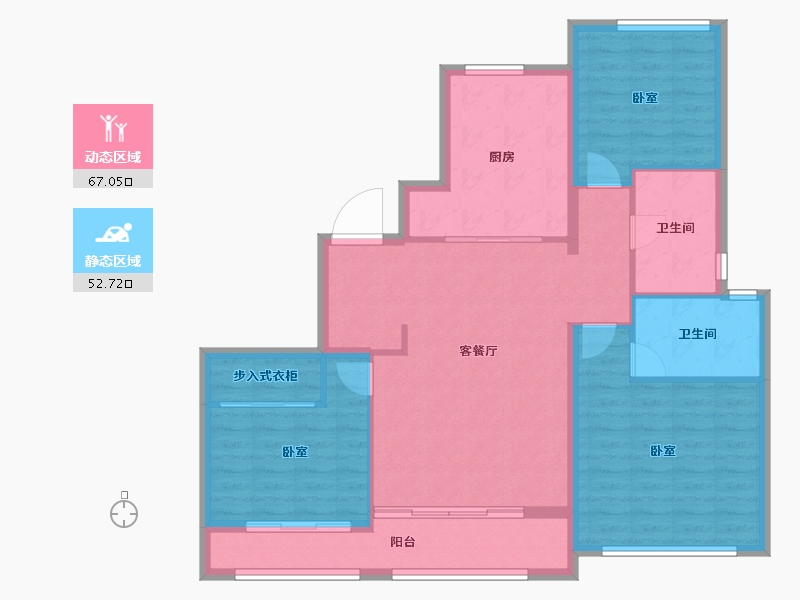 山东省-烟台市-融创壹品-108.74-户型库-动静分区