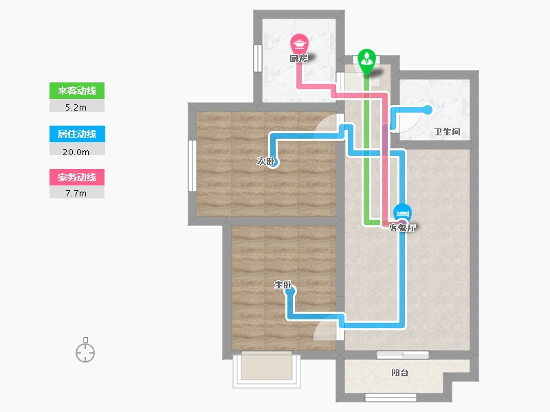 陕西省-咸阳市-世纪锦城-72.00-户型库-动静线