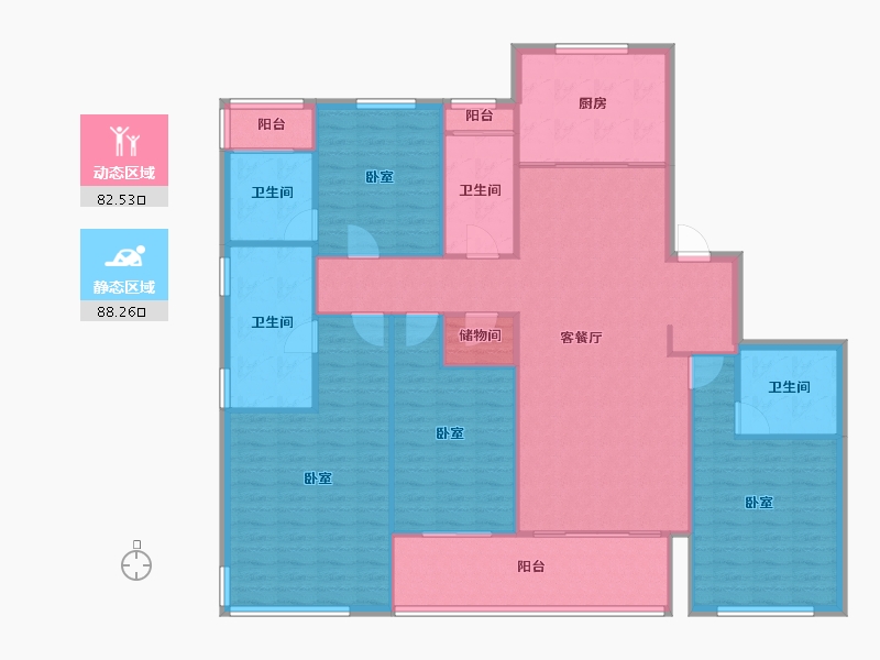 浙江省-宁波市-滨江·誉品-157.89-户型库-动静分区