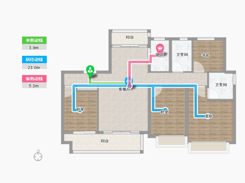 山东省-临沂市-沂州樾府-114.40-户型库-动静线