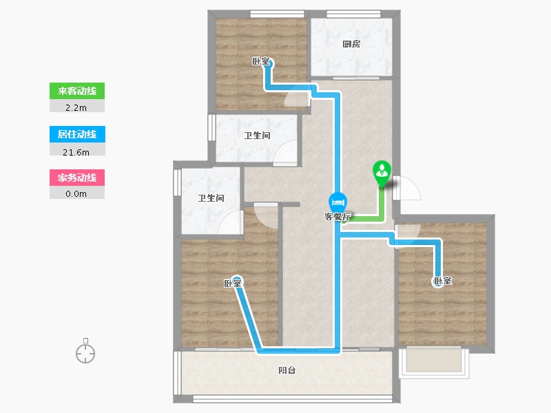 浙江省-宁波市-绿城·云栖桃花源-87.05-户型库-动静线