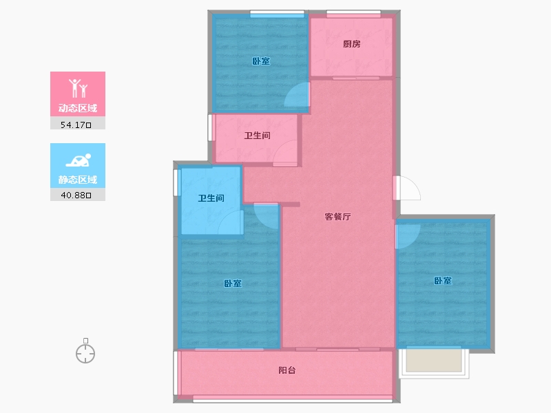 浙江省-宁波市-绿城·云栖桃花源-87.05-户型库-动静分区