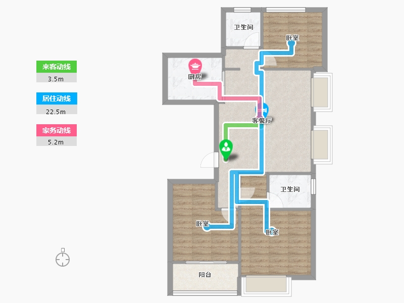 浙江省-宁波市-绿城·云栖桃花源-78.88-户型库-动静线