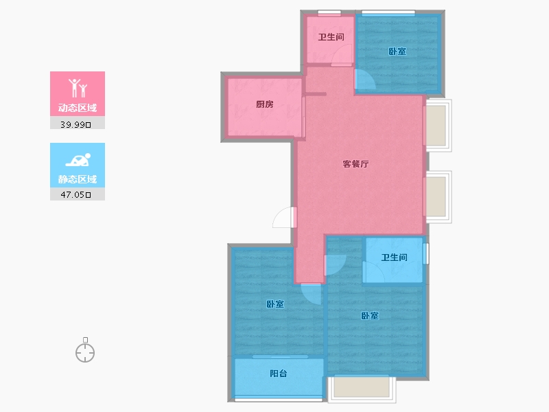 浙江省-宁波市-绿城·云栖桃花源-78.88-户型库-动静分区