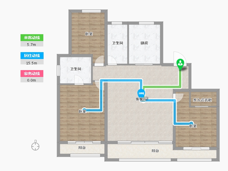 山东省-烟台市-融创壹品-124.67-户型库-动静线