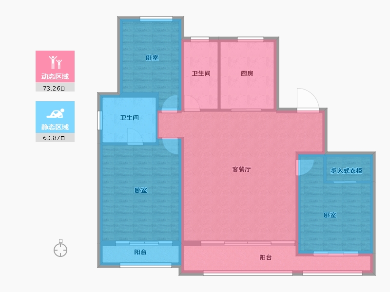 山东省-烟台市-融创壹品-124.67-户型库-动静分区