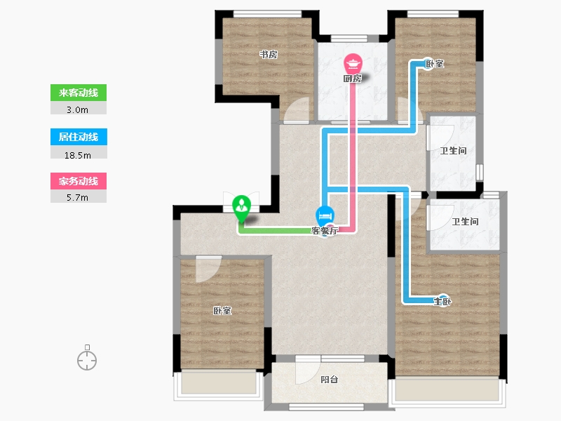 山东省-潍坊市-青岛印象春-104.00-户型库-动静线