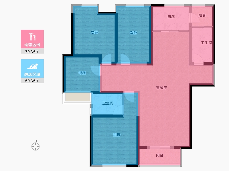 河北省-石家庄市-新兴熙园-116.25-户型库-动静分区