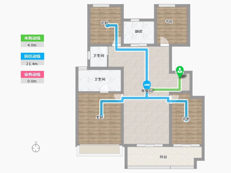 陕西省-西安市-世茂璀璨倾城-114.40-户型库-动静线