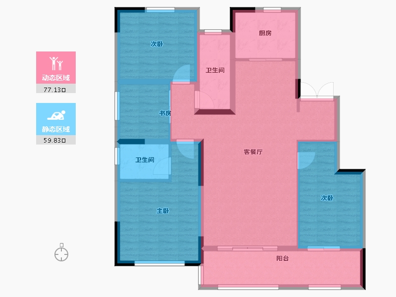 山东省-潍坊市-郡园-124.00-户型库-动静分区