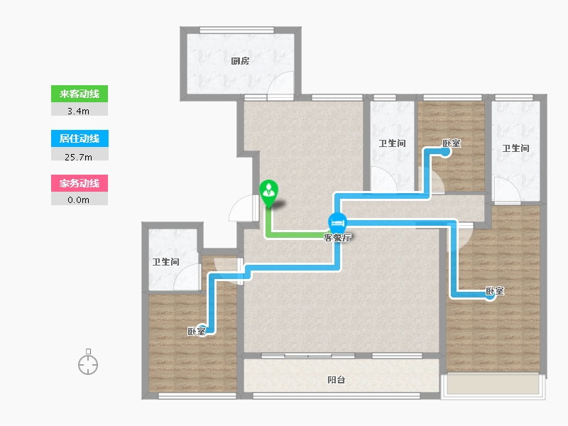 山东省-烟台市-融创壹品-151.20-户型库-动静线