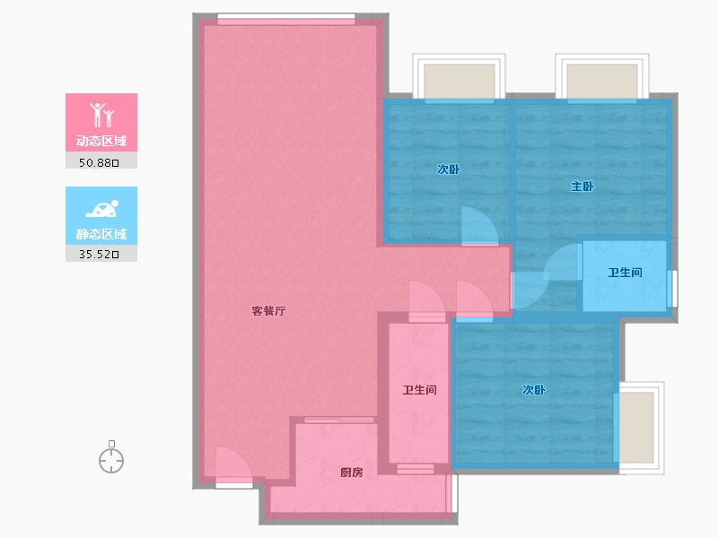 广东省-江门市-南雄雅苑-97.00-户型库-动静分区