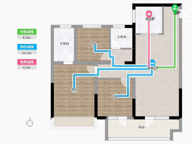 山东省-烟台市-力高清悦华府-88.45-户型库-动静线