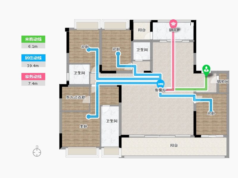 重庆-重庆市-融创碧桂园望江府-192.05-户型库-动静线