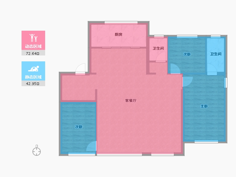 山东省-青岛市-融创影都壹號朗悦-106.00-户型库-动静分区