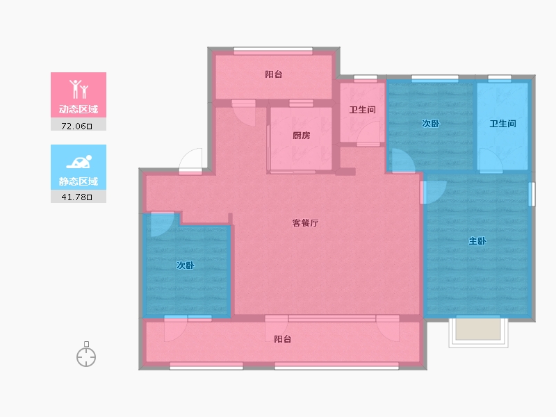 山东省-青岛市-融创影都壹號朗悦-102.01-户型库-动静分区