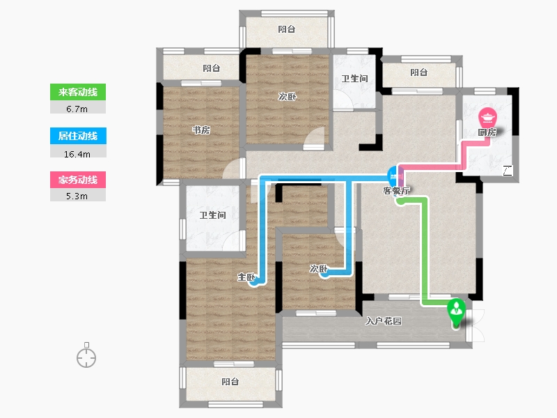 重庆-重庆市-三磊国汇中心-123.47-户型库-动静线