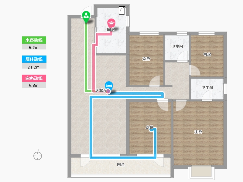 山东省-青岛市-灵山湾壹号-114.00-户型库-动静线