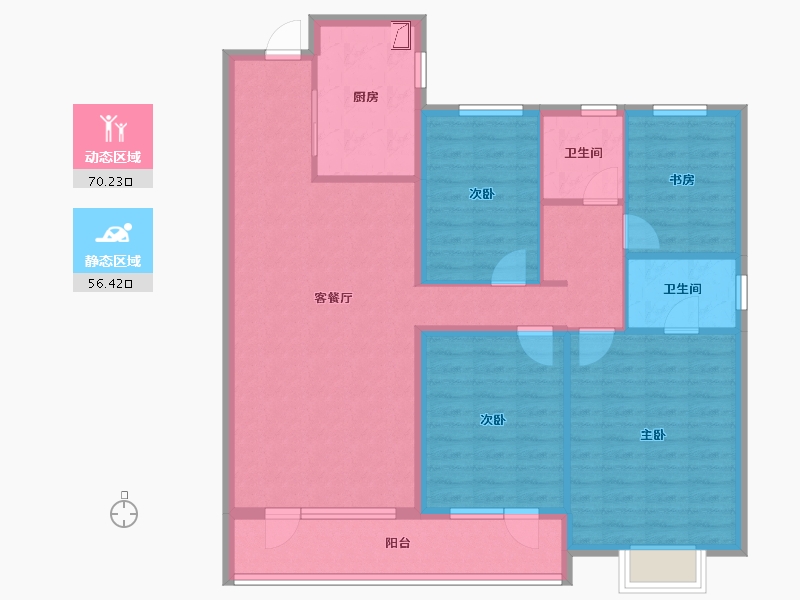 山东省-青岛市-灵山湾壹号-114.00-户型库-动静分区