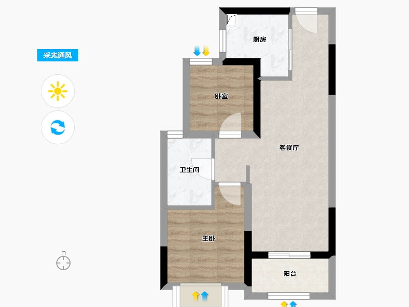 湖北省-武汉市-武汉恒大科技旅游城-47.07-户型库-采光通风