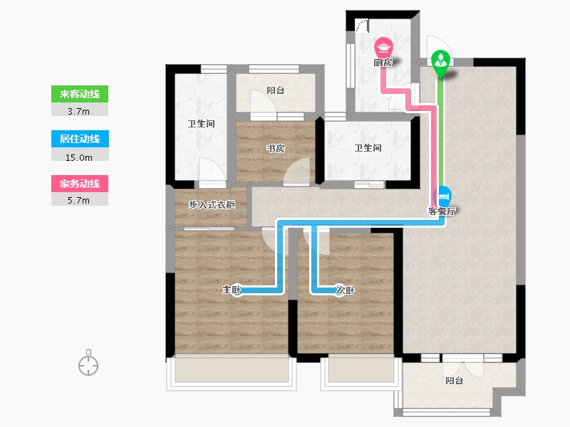 陕西省-西安市-世园·林语-83.16-户型库-动静线