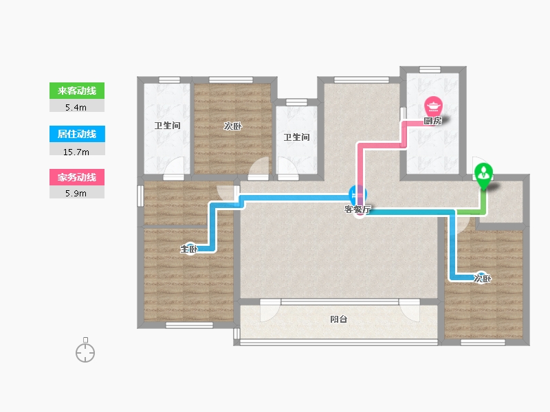 山东省-青岛市-融创影都壹號朗悦-116.01-户型库-动静线