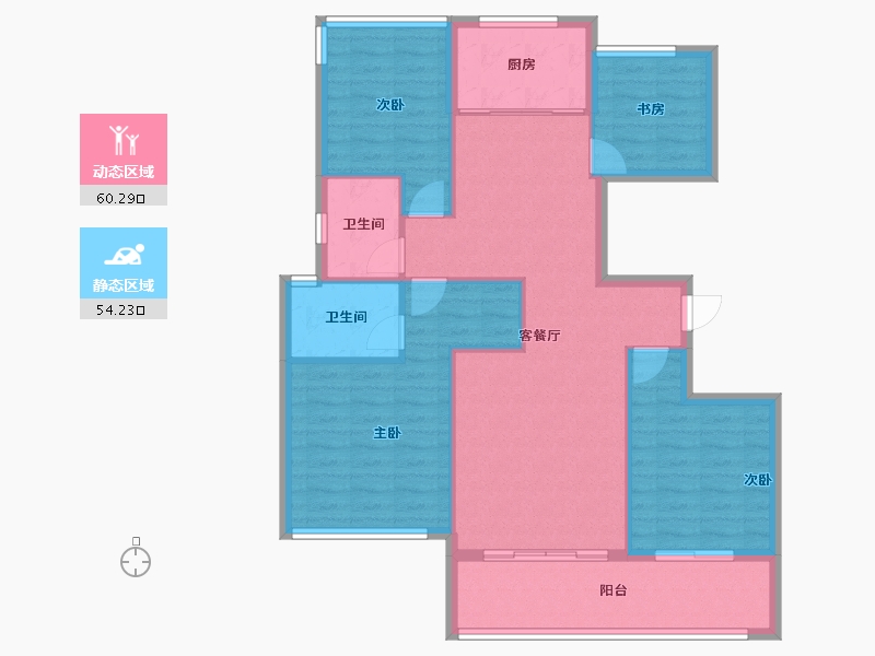 浙江省-绍兴市-绿城明月春江-103.96-户型库-动静分区