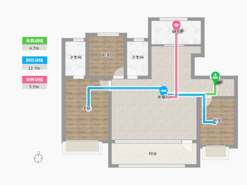 山东省-青岛市-卓越玺悦-95.21-户型库-动静线