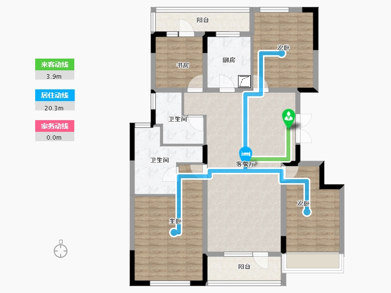 江苏省-无锡市-新力朗诗熙华府-111.48-户型库-动静线