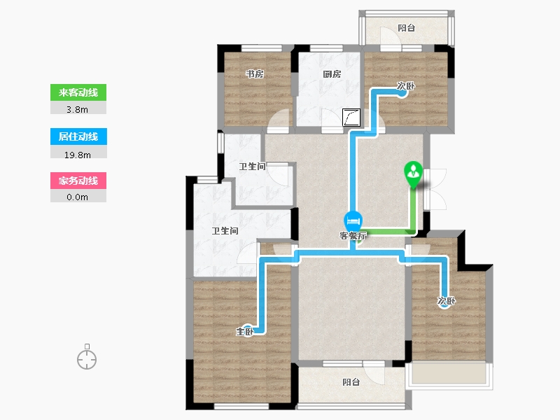 江苏省-无锡市-新力朗诗熙华府-107.47-户型库-动静线