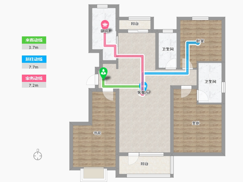 山东省-青岛市-灵山湾壹号-96.01-户型库-动静线