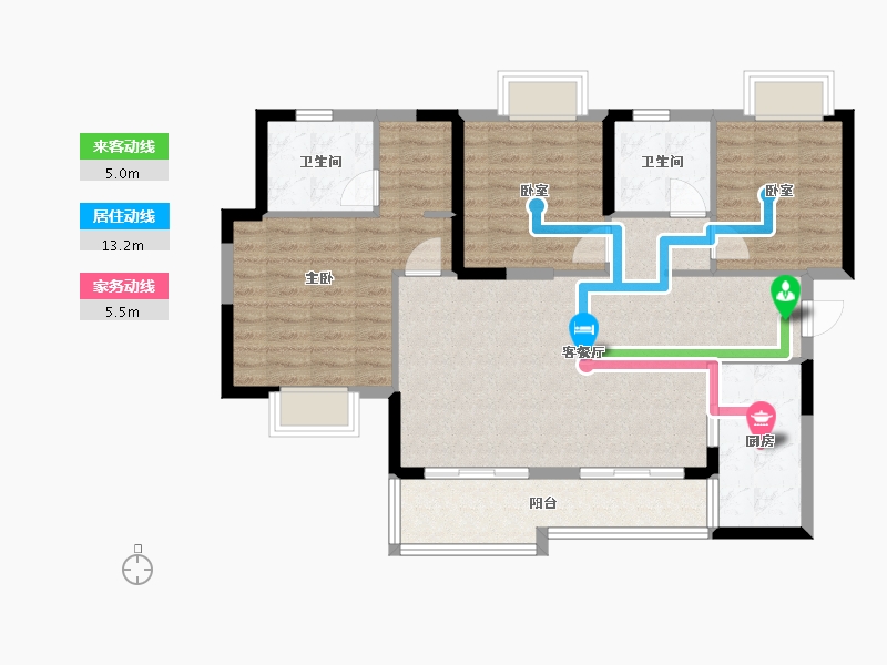 广东省-广州市-贵阳恒大未来城-95.01-户型库-动静线