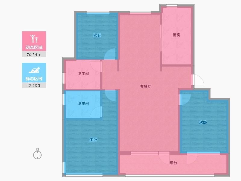 山东省-青岛市-融创影都壹號朗悦-106.00-户型库-动静分区