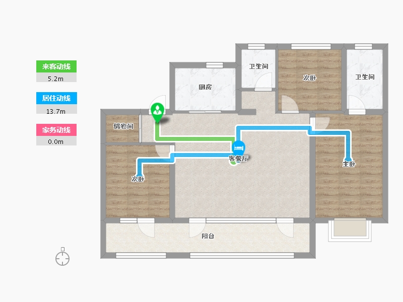 山东省-青岛市-融创影都壹號朗悦-94.01-户型库-动静线