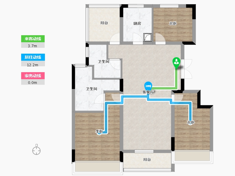 江苏省-无锡市-新力朗诗熙华府-97.10-户型库-动静线