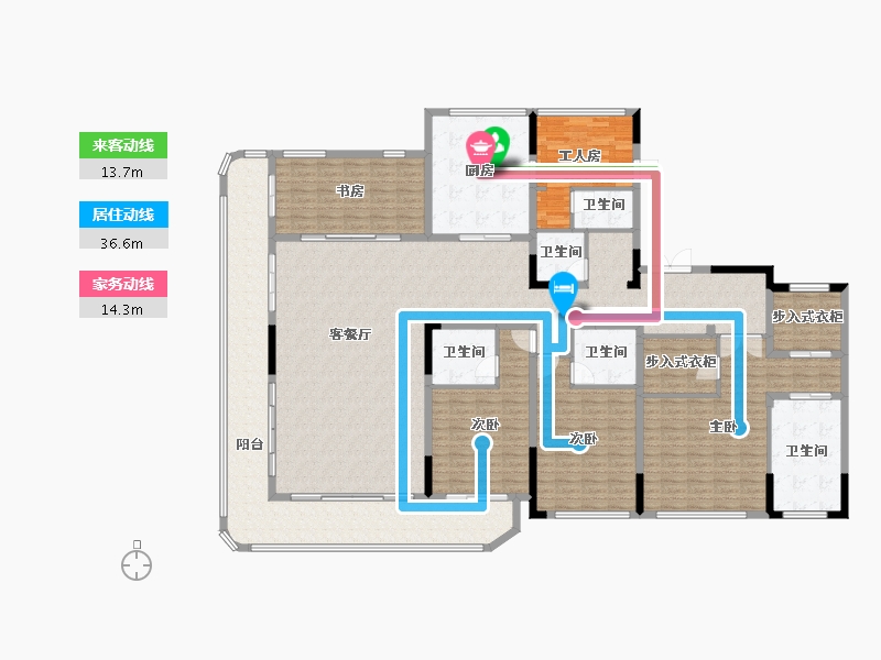 浙江省-绍兴市-金昌烟波飞鹭-252.91-户型库-动静线