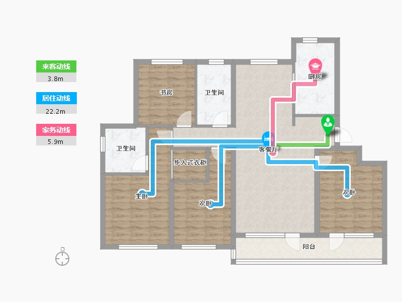 山东省-青岛市-融创影都壹號朗悦-116.01-户型库-动静线