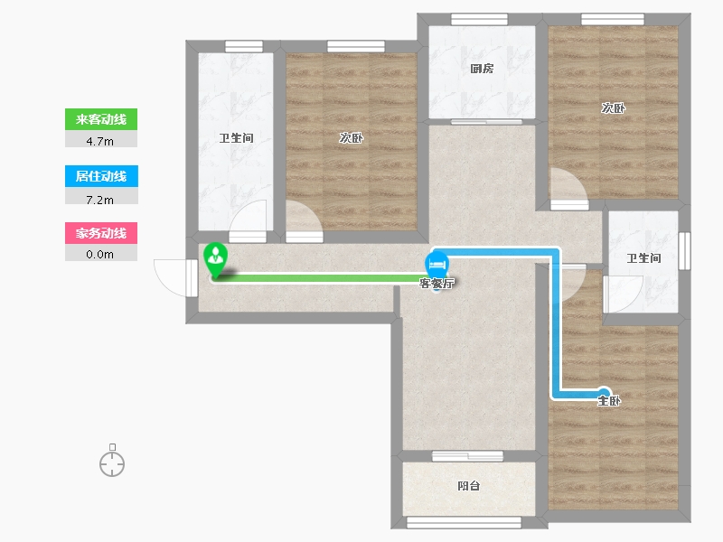 河北省-石家庄市-雅都园-76.73-户型库-动静线