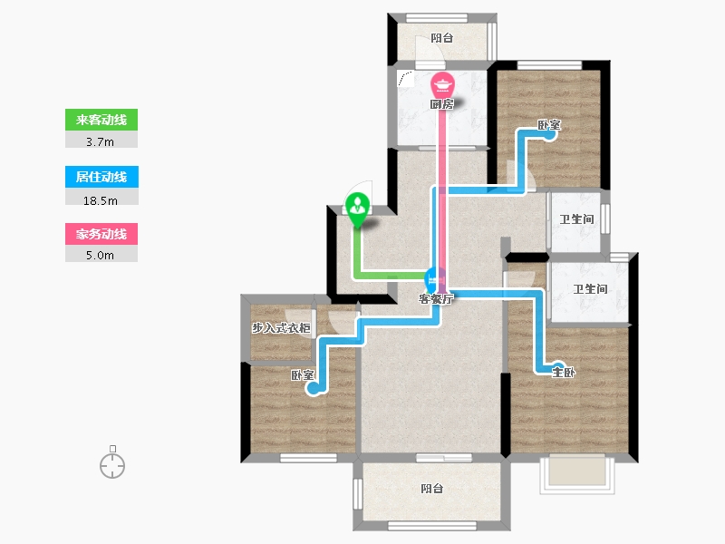 湖南省-长沙市-宇业东方红郡-82.57-户型库-动静线