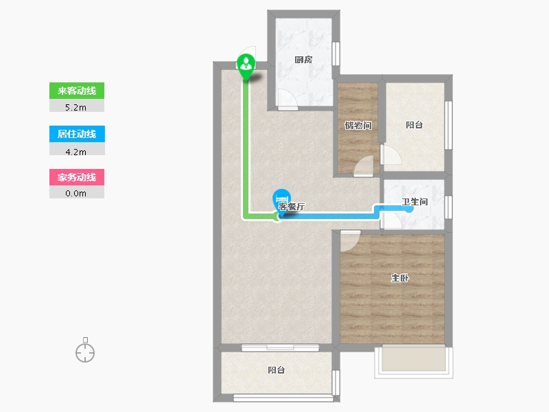 湖南省-长沙市-中建钰和城-63.99-户型库-动静线