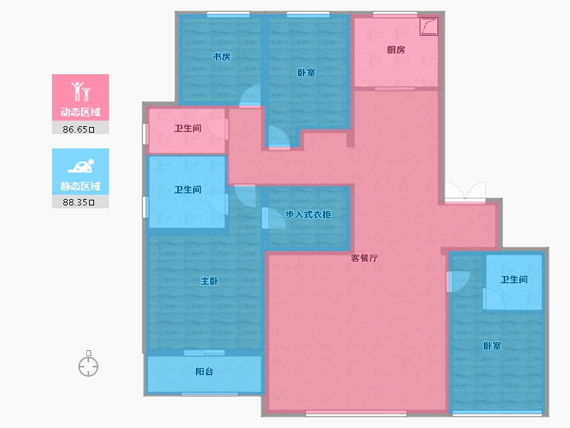 山西省-太原市-融创中心-157.40-户型库-动静分区