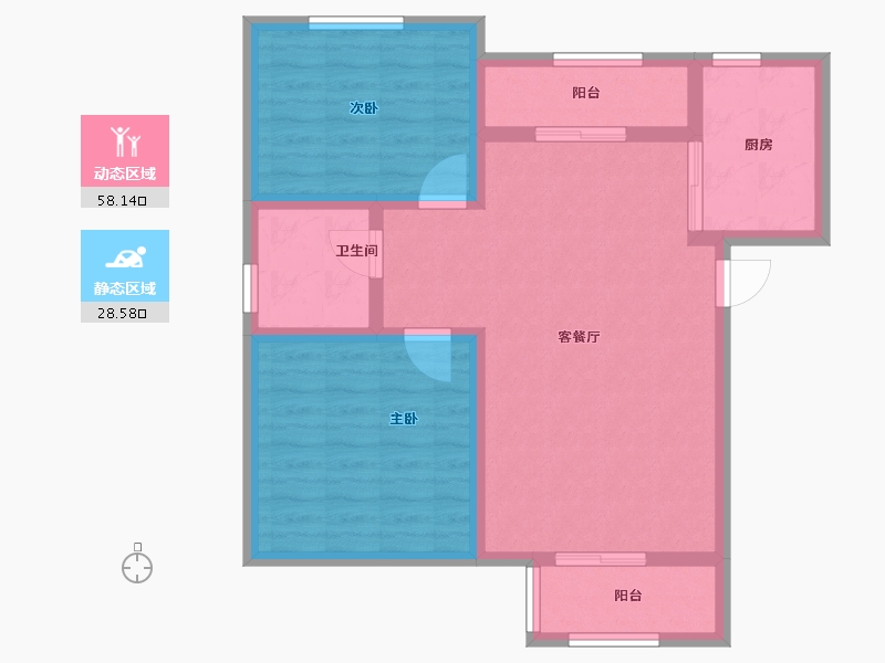 河北省-石家庄市-雅都园-77.40-户型库-动静分区