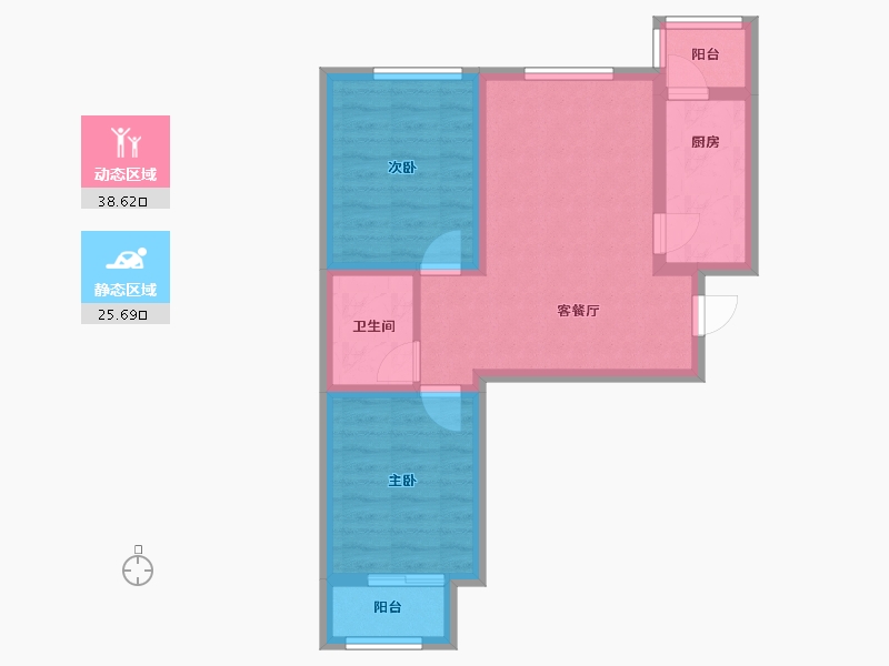 河北省-石家庄市-雅都园-56.41-户型库-动静分区