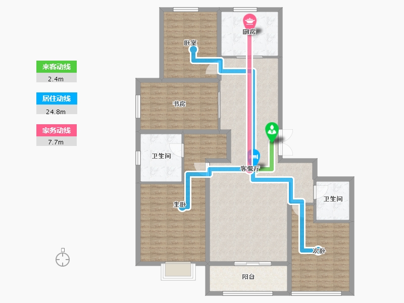 山西省-太原市-融创中心-133.90-户型库-动静线